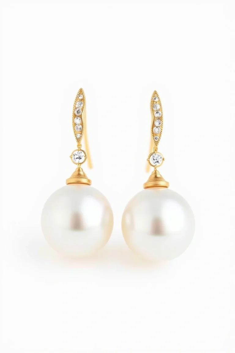 14K Cultured Pearl Earrings